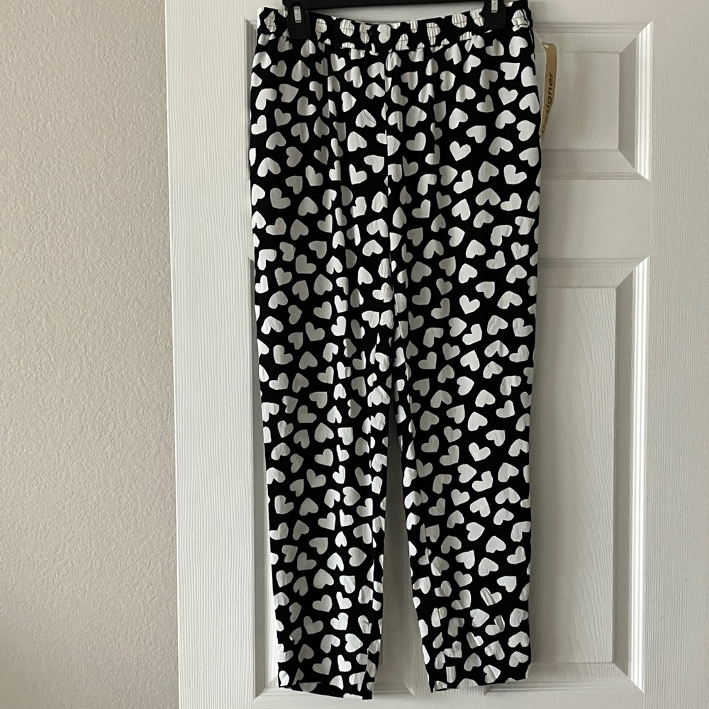 Kate Spade Monochrome Heart Pattern Pants